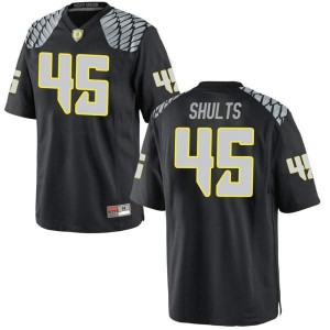 Youth Ducks #45 Cooper Shults Black Football Replica Player Jersey 623178-782