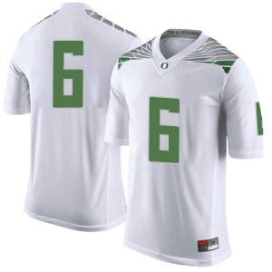 Youth Oregon Ducks #6 Deommodore Lenoir White Football Limited College Jersey 211081-942