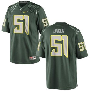 Youth Ducks #51 Gary Baker Green Football Replica Stitched Jersey 745706-397