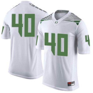 Youth Oregon #40 Harrison Beattie White Football Limited Embroidery Jerseys 610053-301