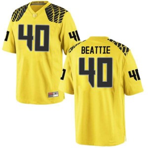 Youth Oregon Ducks #40 Harrison Beattie Gold Football Replica Alumni Jerseys 383347-913