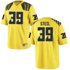 Youth University of Oregon #39 Jack Steil Gold Football Game Stitched Jerseys 144833-955