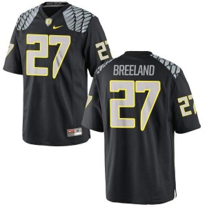 Youth Ducks #27 Jacob Breeland Black Football Limited Embroidery Jersey 487670-281