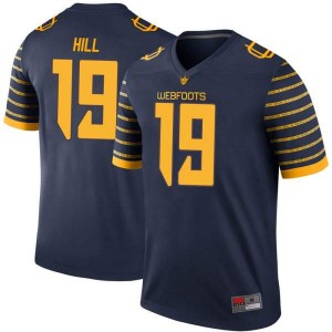 Youth UO #19 Jamal Hill Navy Football Legend Embroidery Jerseys 652083-657