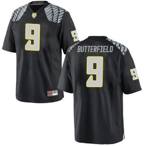 Youth UO #9 Jay Butterfield Black Football Game Stitched Jerseys 189755-521