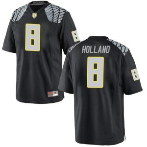Youth Oregon #8 Jevon Holland Black Football Game Embroidery Jersey 572654-569