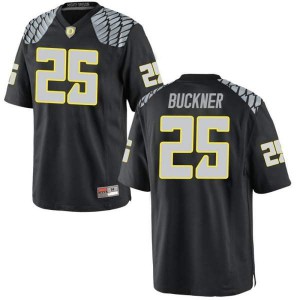 Youth University of Oregon #25 Kyle Buckner Black Football Game Football Jersey 464401-923