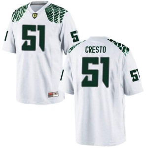 Youth UO #51 Louie Cresto White Football Replica Stitched Jerseys 998632-742