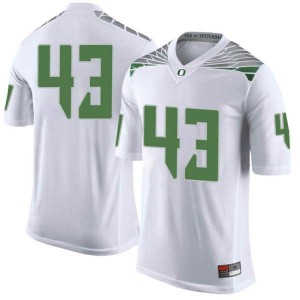 Youth UO #43 Nick Wiebe White Football Limited Player Jersey 243176-977