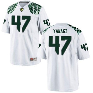 Youth Oregon #47 Peyton Yanagi White Football Replica Official Jersey 896712-331