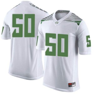 Youth Oregon Ducks #50 Popo Aumavae White Football Limited Official Jersey 207230-716
