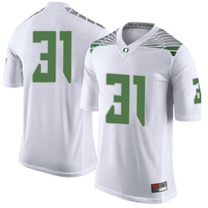 Youth UO #31 Race Mahlum White Football Limited Player Jersey 841386-247