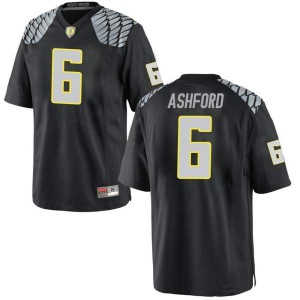 Youth University of Oregon #6 Robby Ashford Black Football Game Official Jerseys 582216-277