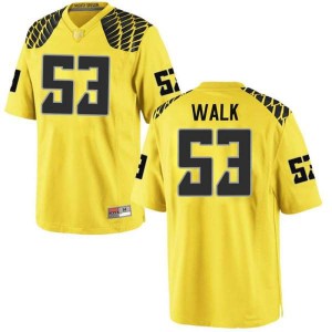 Youth University of Oregon #53 Ryan Walk Gold Football Game Player Jersey 366794-938