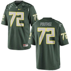 Youth Oregon Ducks #72 Sam Poutasi Green Football Replica Stitched Jersey 555677-682