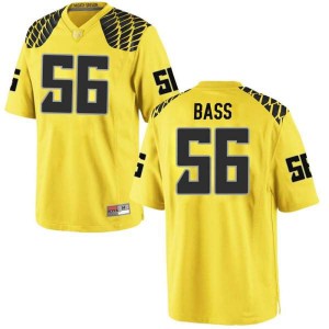 Youth Oregon #56 T.J. Bass Gold Football Game Official Jerseys 529659-371