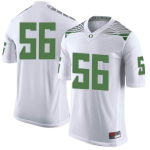 Youth University of Oregon #56 T.J. Bass White Football Limited Embroidery Jersey 965593-513