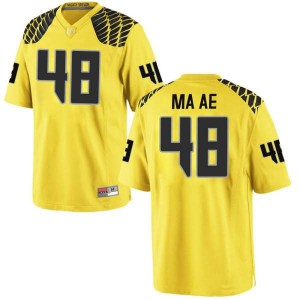 Youth Ducks #48 Treven Ma'ae Gold Football Game Embroidery Jerseys 999589-452