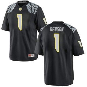 Youth Ducks #1 Trey Benson Black Football Replica College Jerseys 351501-814